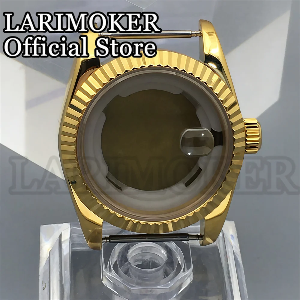 LARIMOKER 31mm NH05 NH06 Movement Women's waterproof Watch Case Stainless Steel Strap Sapphire Glass Case Glass Back Solid Back