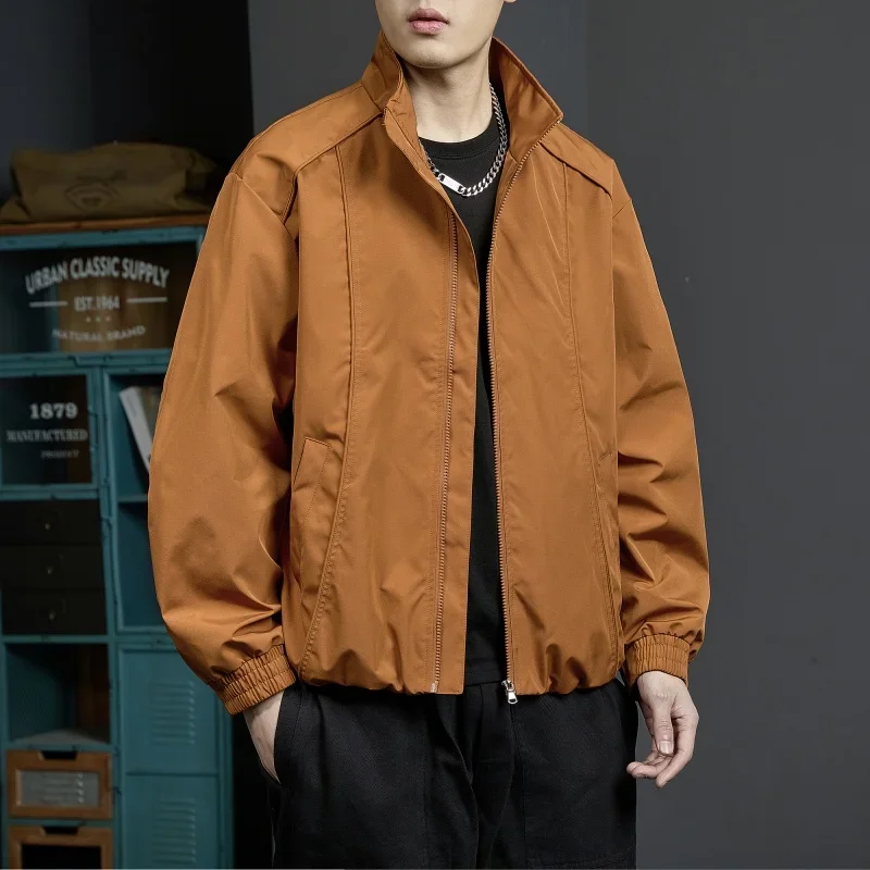 

Spring and Autumn Thin Men's Outdoor Sports Casual Jacket Coats Solid Color Lightweight Spring Autumn Outerwear QHL5191