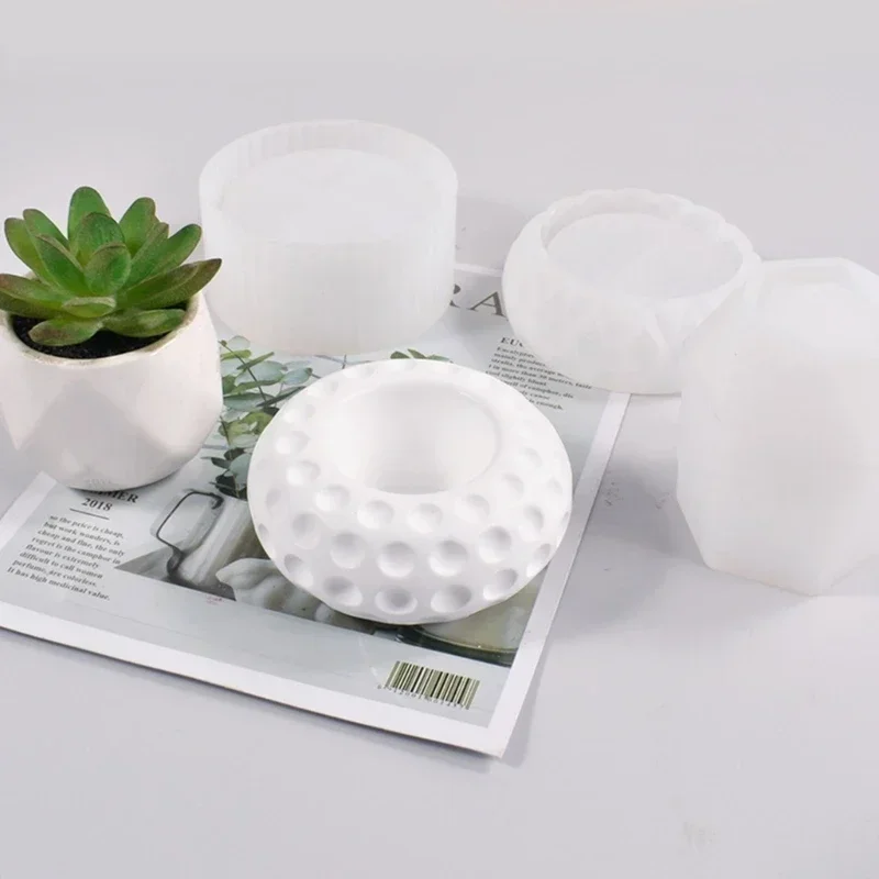 planter pot mould diy craft molds polygonal shape plant molds handmade craft