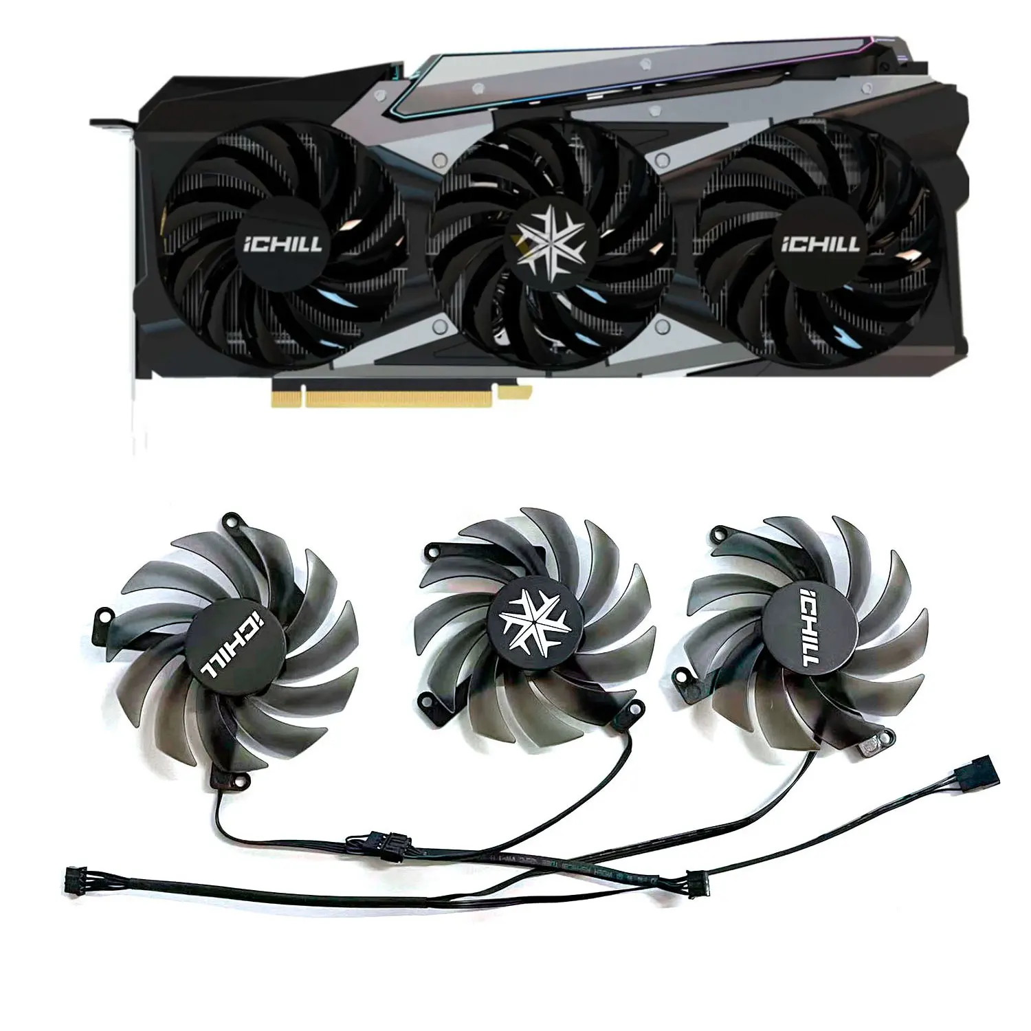 4PIN 85MM CF-12915S GPU Fan For Inno3d Geforce RTX3070TI 3080 3080TI 3090 Ichill X3/X4 New GPU Graphics Card Replacement Fan