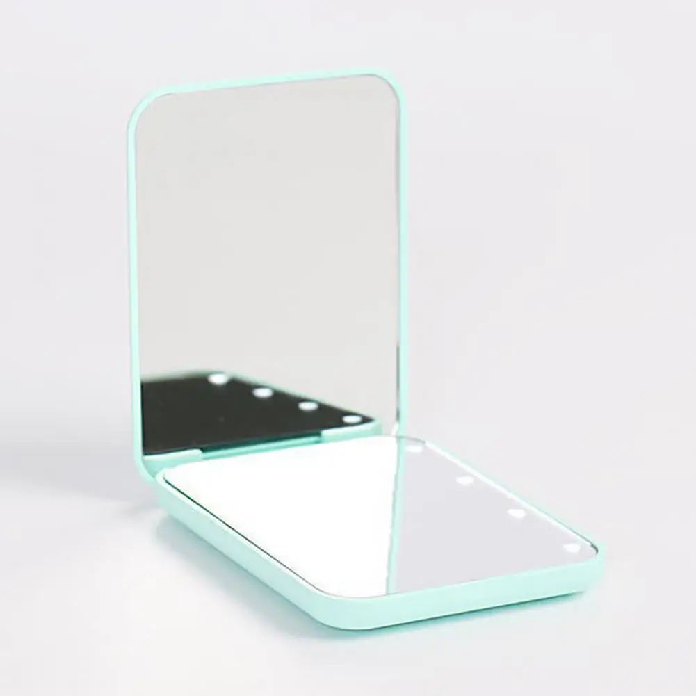 Folding Mirror Portable Folding Vanity Mirror with Led Light Compact Makeup Mirror for Travel Home Use Cosmetic Mirror