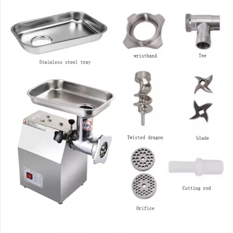 Sanying Table‑Top Electric Meat Grinder, Commercial Meat Mincer Machine for Pork Beef Meat Processing Restaurant Food Shop