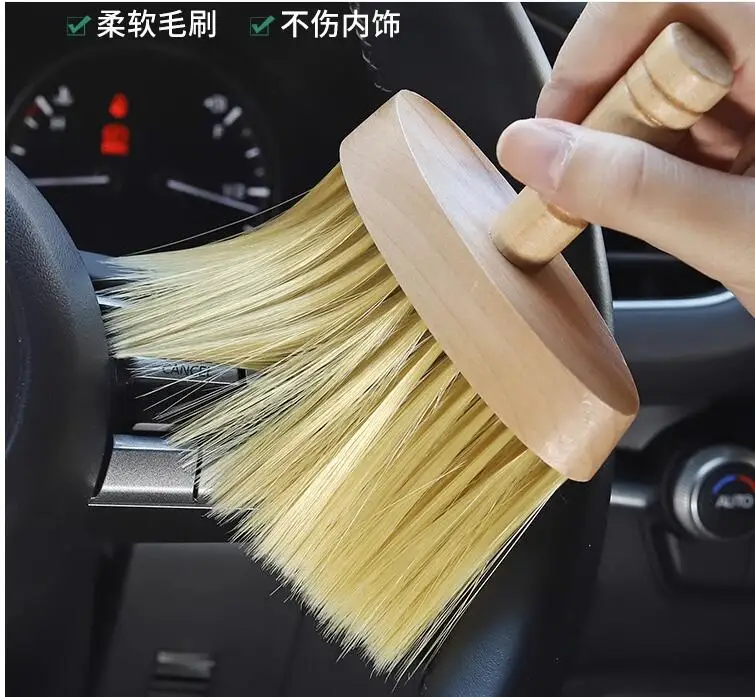 Cleaning brush for air outlet of car air conditioning Car wash interior cleaning tools long handle soft bristle brush NO.TXF-309