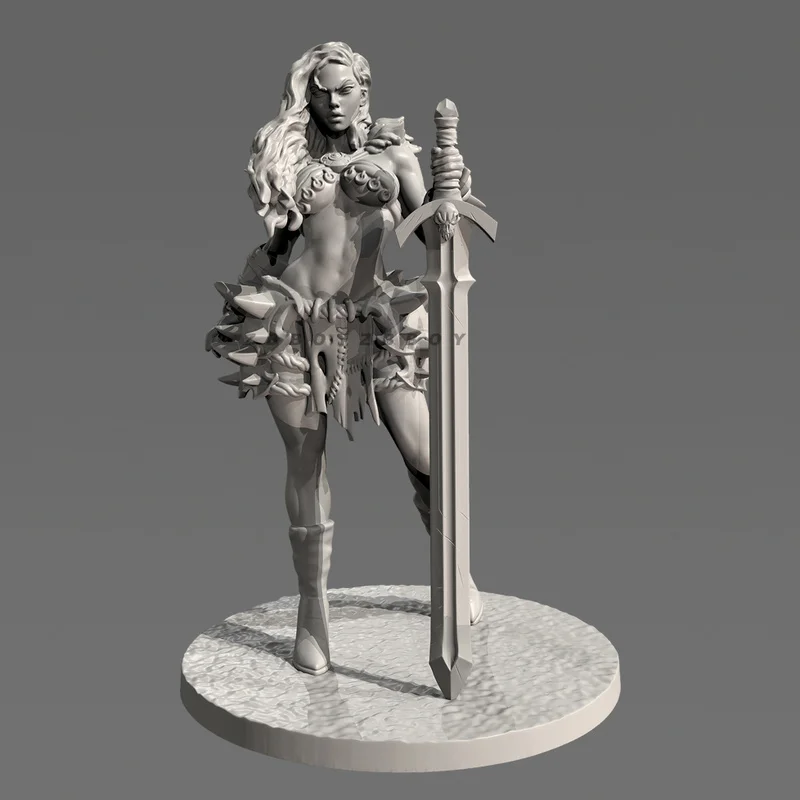 

38mm 50mm 75mm Beast Swordsman Resin Model Figure Gk Micro Miniature 3d Printed White Model Toy Unassembled And Unpainted Kit