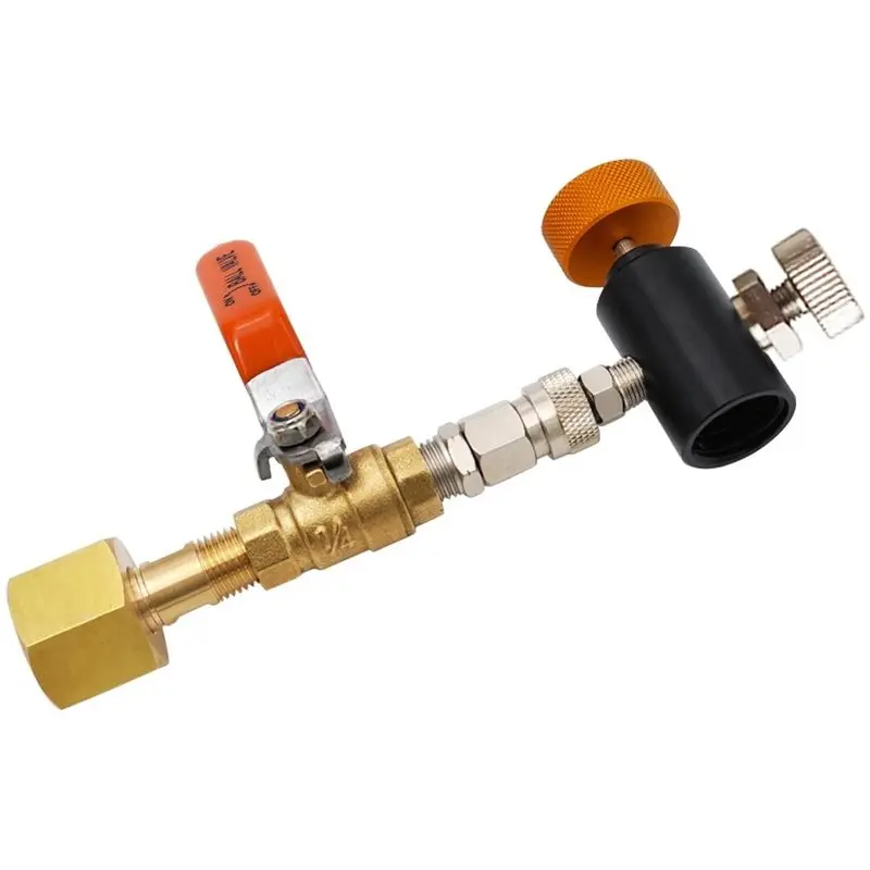 A98E-Soda CO2 Cylinder Tank Refill Adapter W21.8-14 Or CGA320 For Sodastream, Soda Stream Filling Station With Ball Valve A