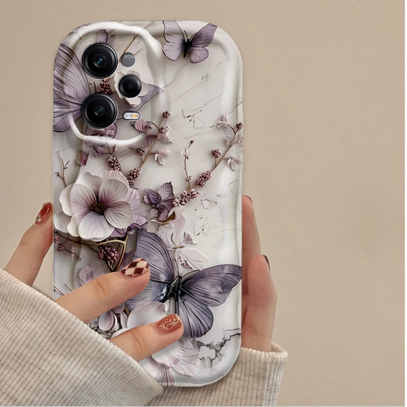 حافظة ناعمة على شكل فراشة عتيقة لهاتف Xiaomi Redmi Note 14 13 12 11 10 9 Pro Plus 14S 12S 11S 10S 9S Redmi 14C 14R 13C 12 4G 5G #3