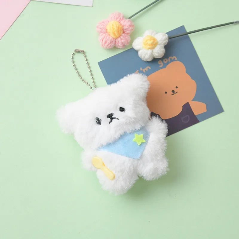 Schattige pluche sleutelhanger poppen dieren hanger sleutelhanger voor vrouwen meisjes cartoon knuffels pop schooltas rugzak charme sleutelhanger cadeau