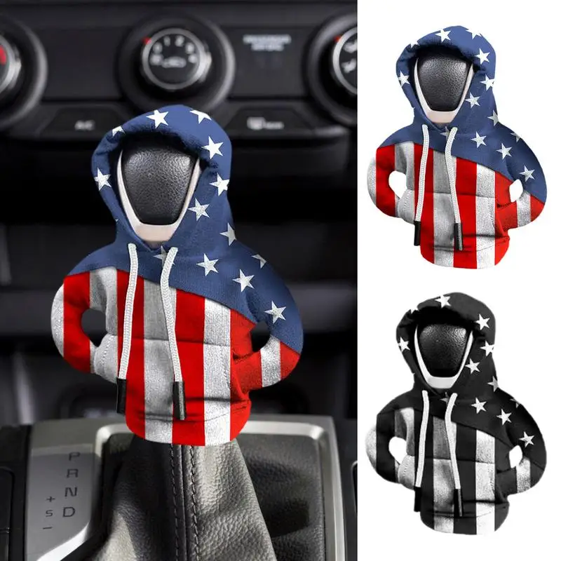 Hoodie Car Gear Shift Cover  Gear Handle Decoration Manual Handle Fashion Gearshift Hoodie Knob Cover  Auto Interior Accessories