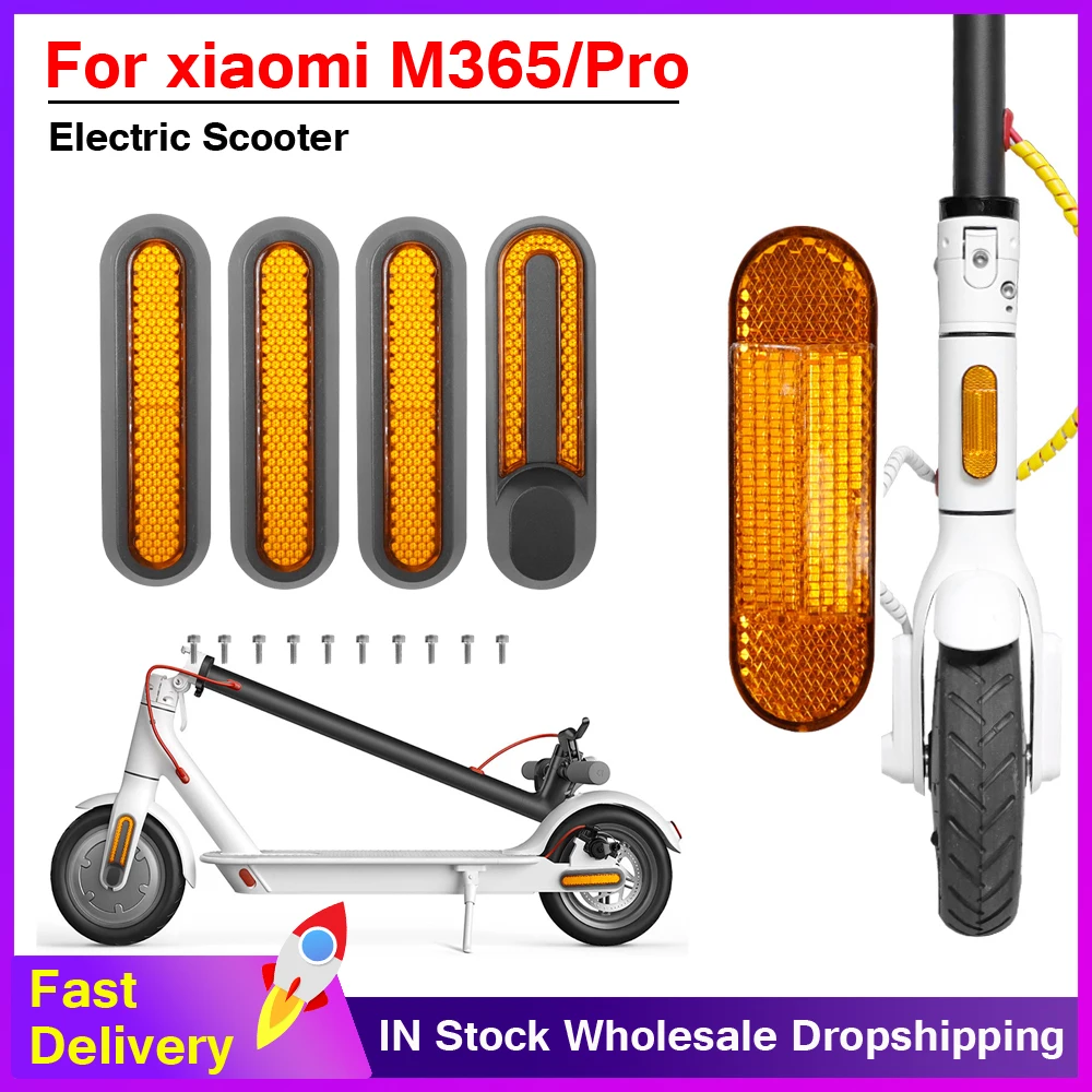 Front Rear Wheel Cover Protect Shell For Xiaomi Electric Scooter Pro 2/1s/M365 Pro Safety Reflective Tube Night Reflector Parts