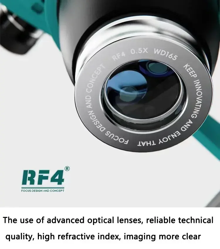 RF4 Barlow Lens 0.48X 0.5X 0.7X For Stereo Binoculars /Triple Zoom Microscope Using Auxiliary Objective