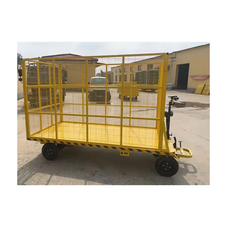 

Newest Design Electric Transport Trolley Electric Four-wheel Flat Car Ride the Electric Flatbed Backwards