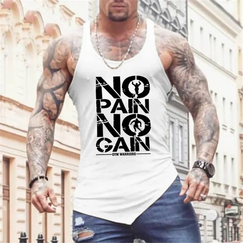 

Gym Bodybuilding Fitness Sport Tank Tops Mens Casual Sleeveless Irregular Hem T-Shirts Cotton Breathable Workout Muscle Vests