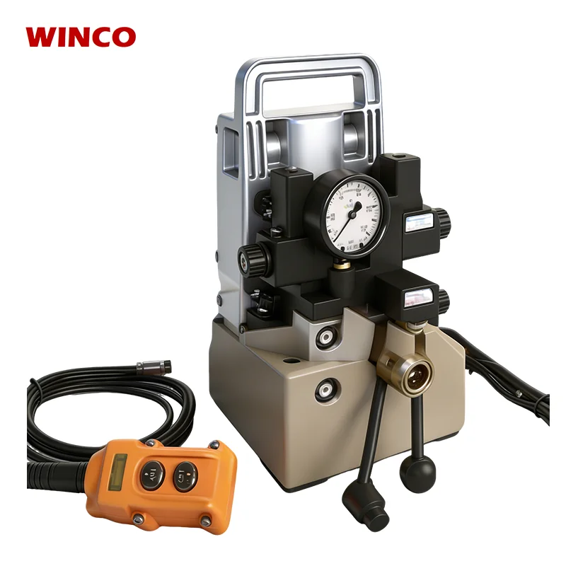 UP-45SVG-8A Electric Hydraulic Pump with 3-Meter Wired Remote Control for Oil Inlet and Outlet Regulation