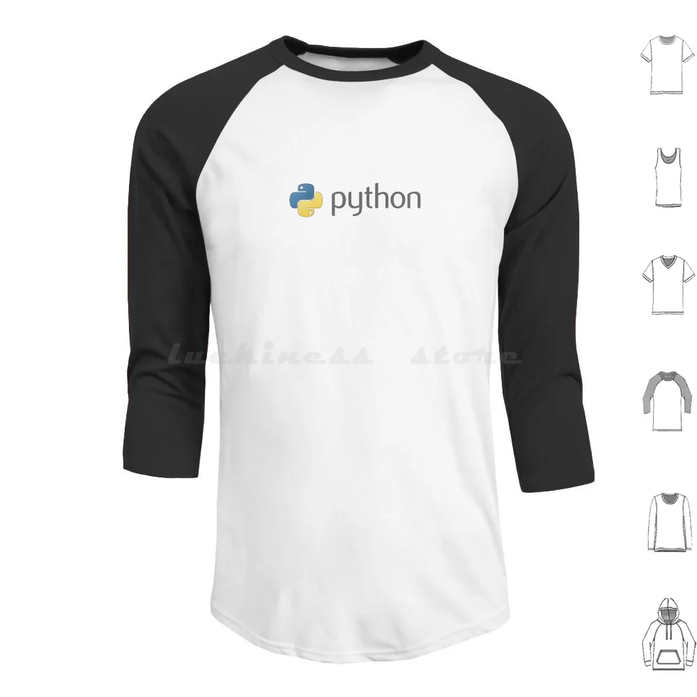 Python Logo Hoodie Cotton Long Sleeve Python Programming Language Software Development Lover Lovers Logo