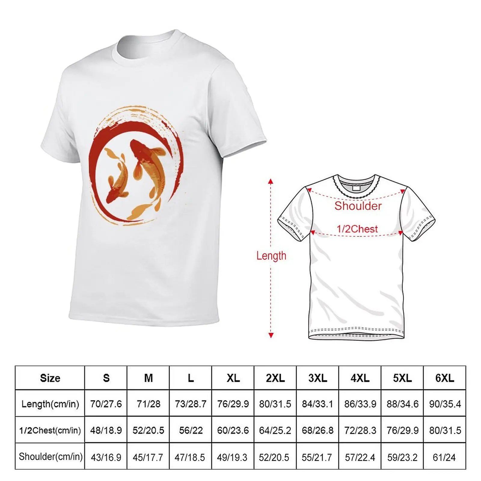 koi fish 2 T-Shirt mens graphic t shirts t shirts for man pack white T-Shirt