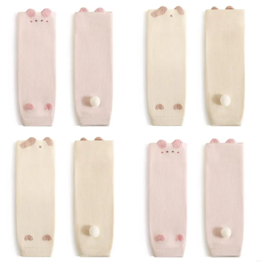 581F أكمام ساق القطن ممشقة للأطفال تغطية إضافية فوق طول الركبة #1