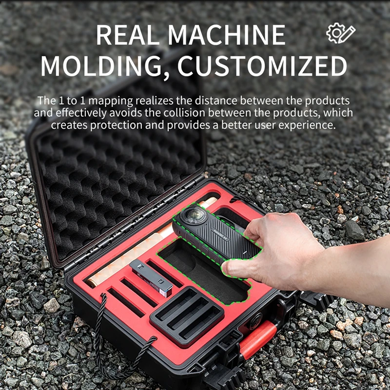 For Insta360 X4 Storage Case Double-layer Waterproof Explosion-proof Safety Box Hard Shock-absorbing Anti-drop Camera Accessory