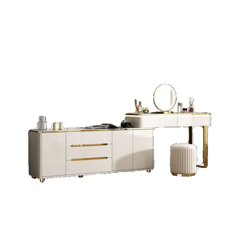 

Solid wood lacquered rock slab dresser, integrated storage cabinet, simple modern chest in the bedroom