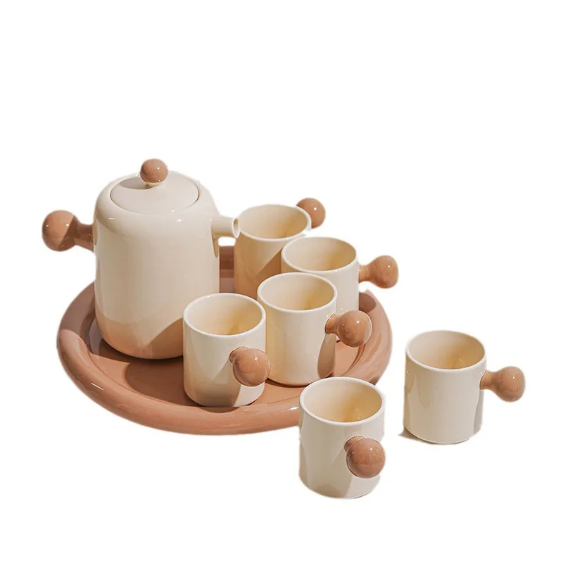 

Ceramic cold kettle water cup set, water set, tea set for household use