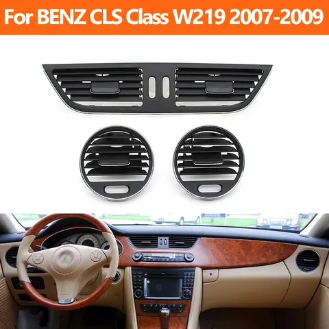 자동차 전면 후면 중간 에어컨 AC 벤트 그릴 콘센트 커버, W219, 메르세데스 벤츠 CLS CLS55 CLS63 CLS350 CLS500 2007-2009 자동차 전면 후면 중간 에어컨 AC 벤트 그릴 콘센트 커버, W219, 메르세데스 벤츠 CLS CLS55 CLS63 CLS350 CLS500 2007-2009