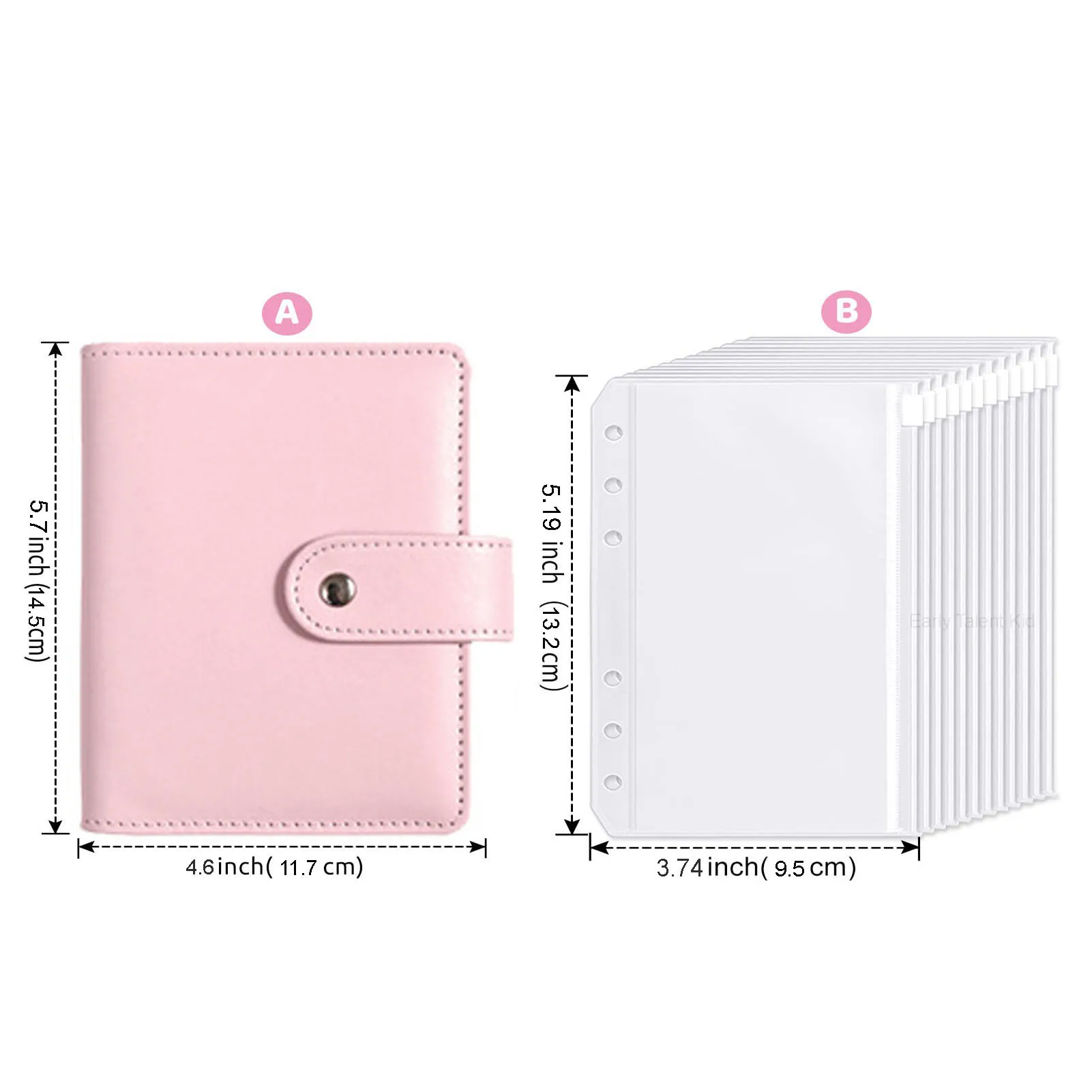 Notebook Planner com Sticky Notes, Jornal Papelaria Suprimentos, Agenda Acessórios de Escritório, Orçamento Saving Bill Organizer, Binder Presentes, A7