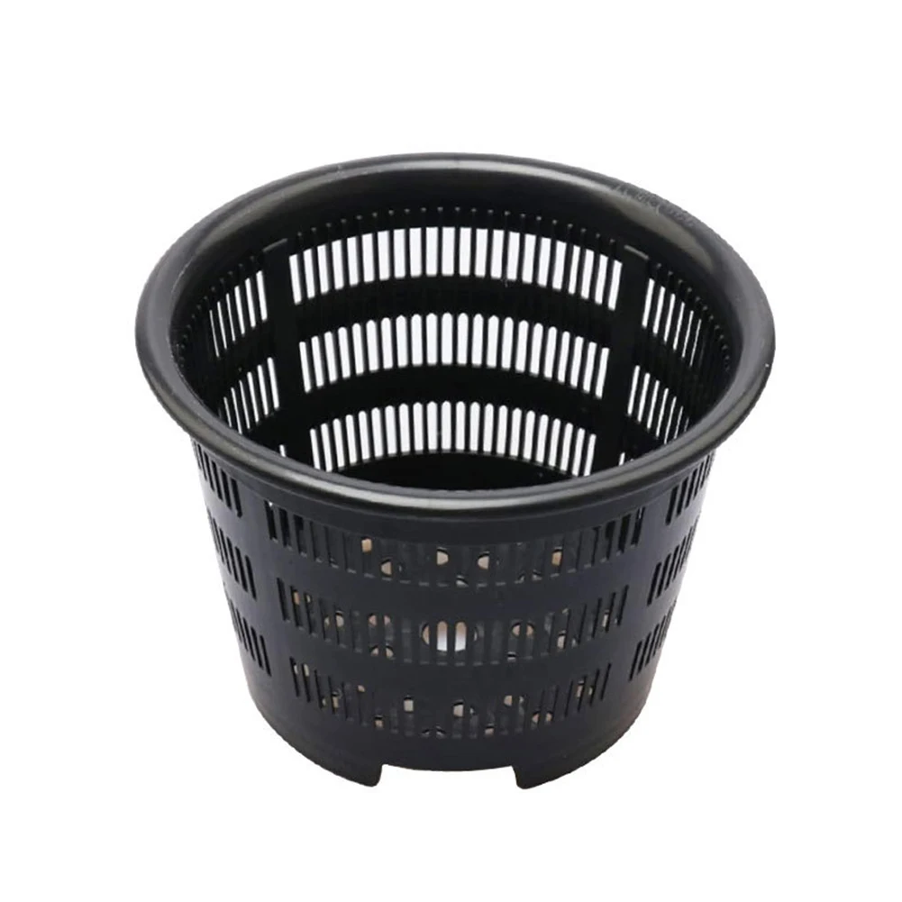 Plastic Hanging Orchid Pots Set of 5 with Air Permeable Mesh Net Design Includes Hanging Hooks for Easy Installation