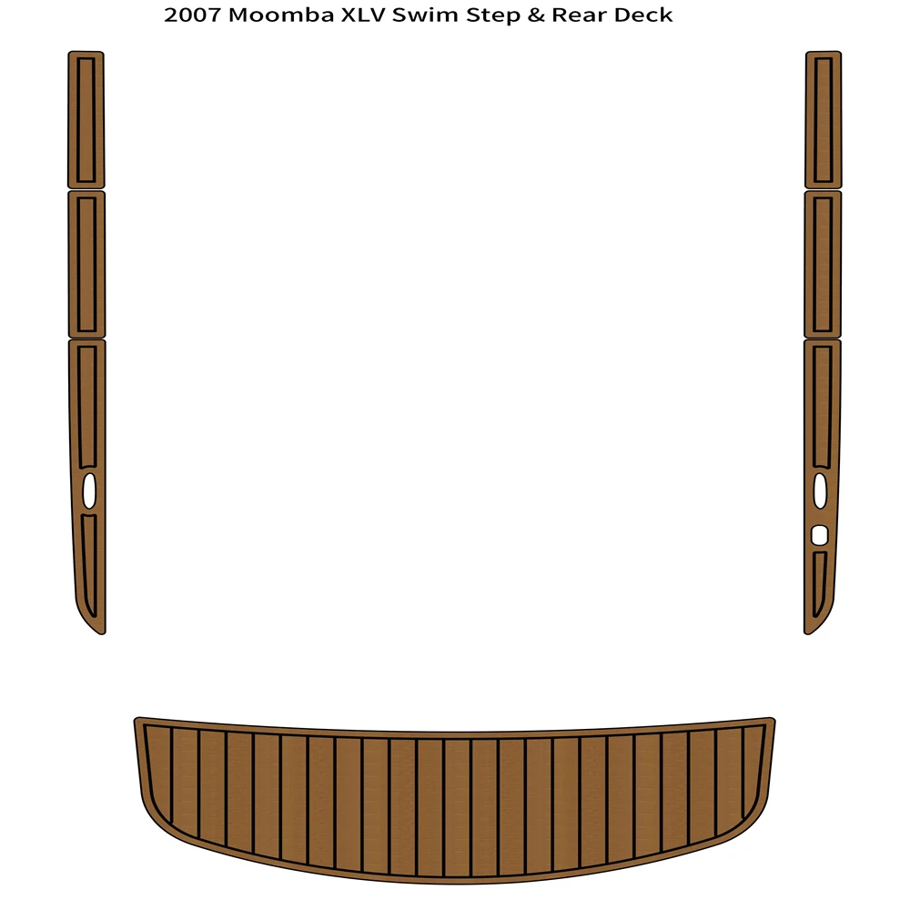 2007 Moomba XLV Swim Step Platform Rear Deck Mat Boat EVA Teak Deck Flooring Pad SeaDek MarineMat Gatorstep Style Self Adhesive