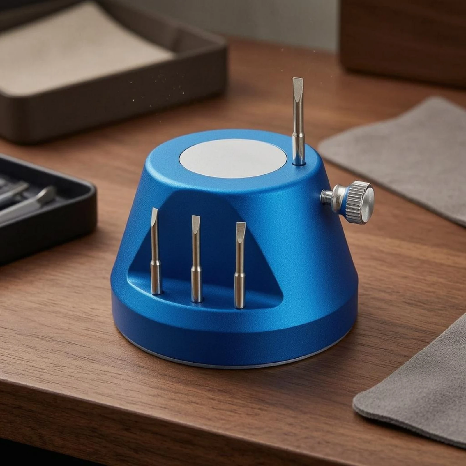 Watch Strap Screw Tool Aluminum Screw Removal Base Watch Band Repair Tool Set Compact Blue view 5