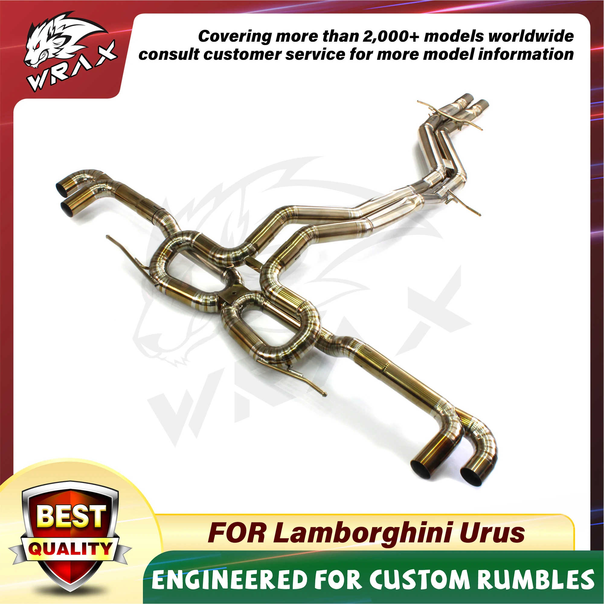 

WRAX Titanium Exhaust with Deep Sound For Lamborghini Urus Catback High Performance Exhaust System Tail Performance Muffler