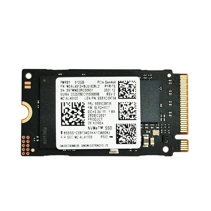 Оригинальный SSD PM9B1 1TB 512GB 256GB 2242 SSD PCIe Gen4 x4 NVME M.2 твердотельные накопители SSD для Samsung