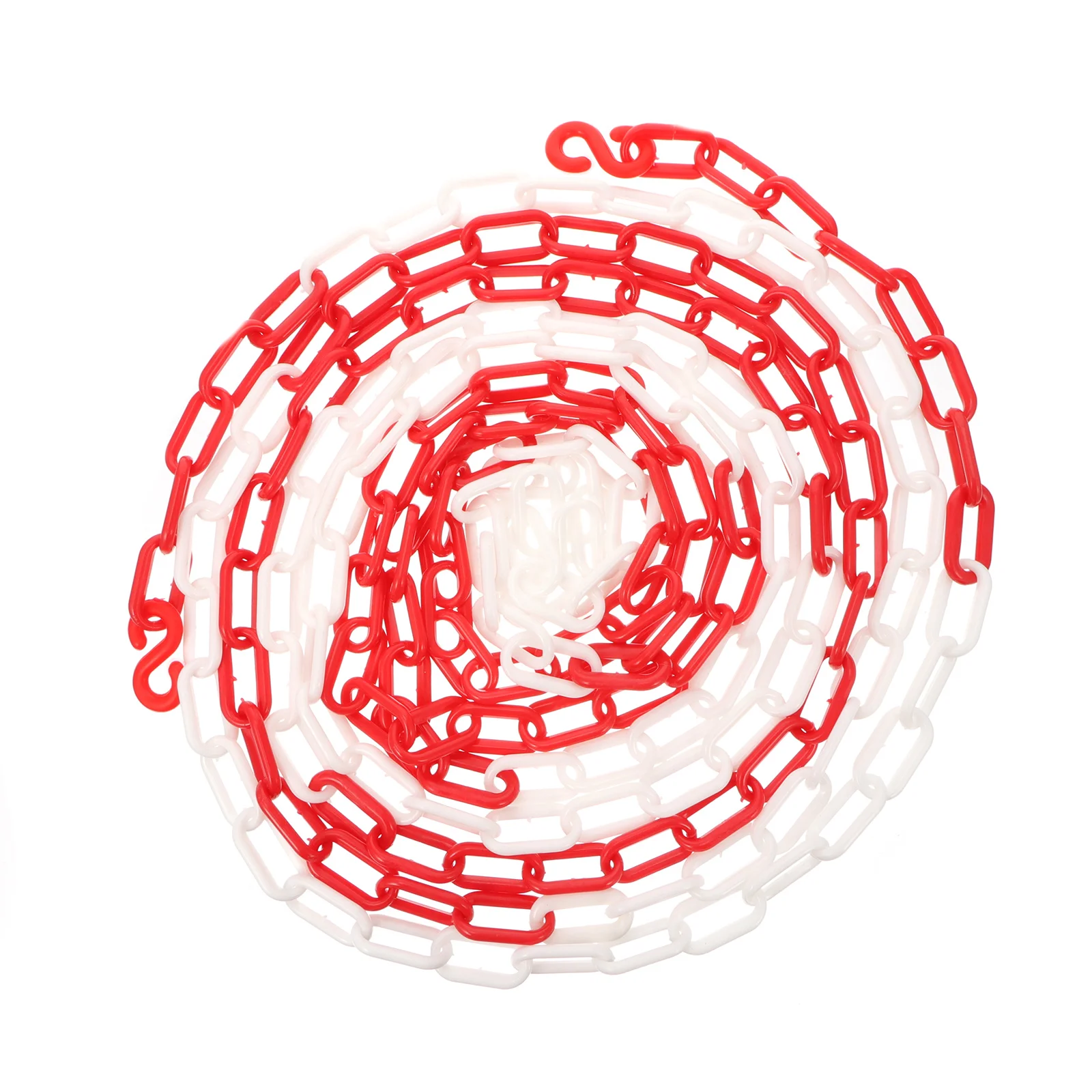 

10PCS Road Cone Plastic Safety Barrier Security Chain Weather Resistant Red White Caution for Traffic