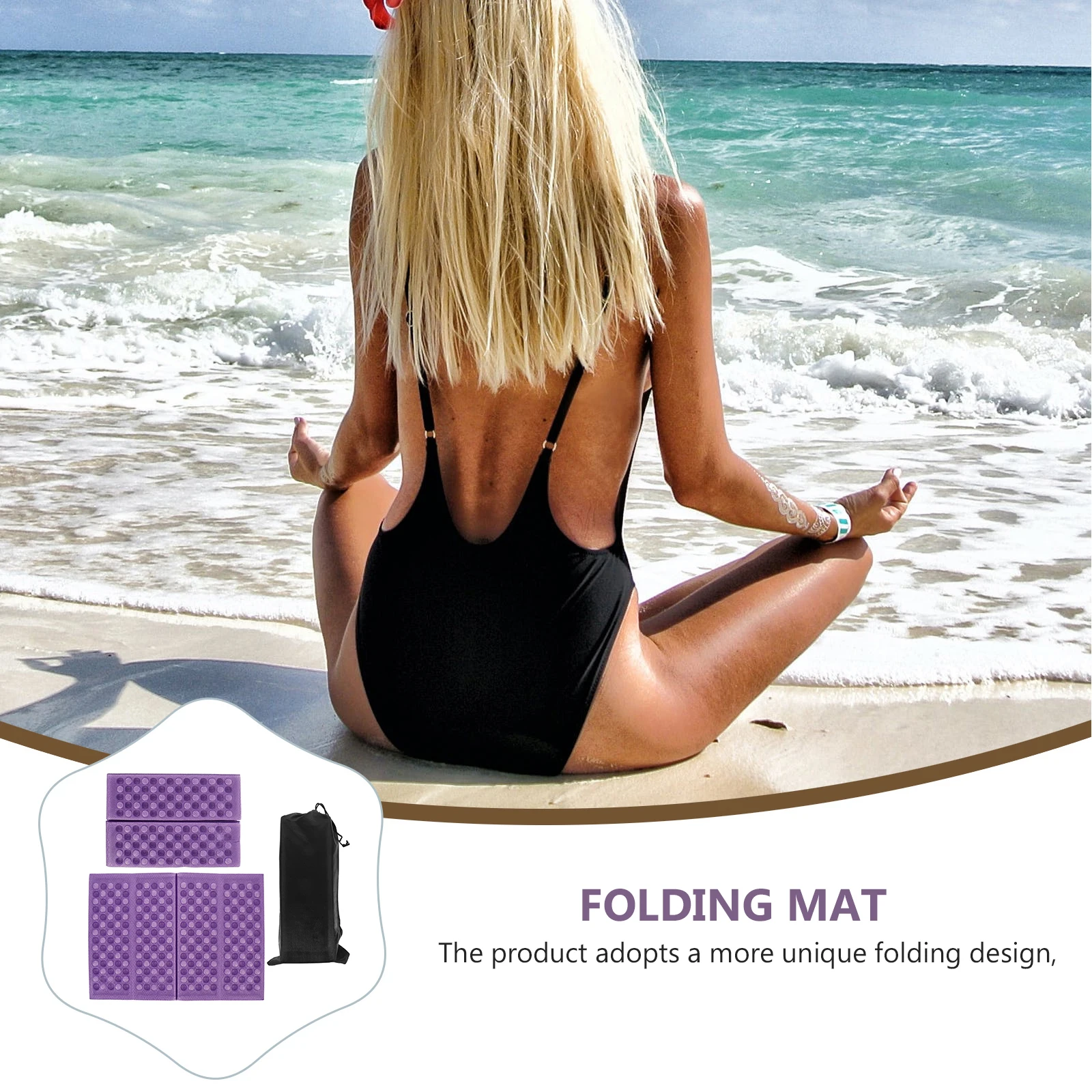 

2Pcs Xpe Folding Foam Mat Lightweight Waterproof Picnic Seat Pad for Outdoor Camping Hiking Yoga Multifunctional Use