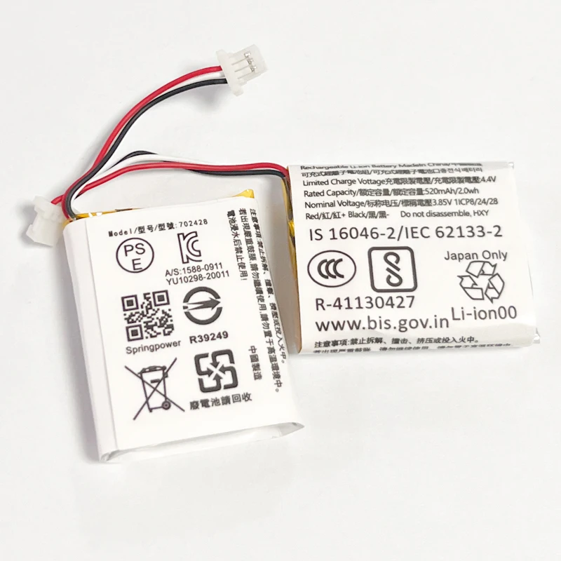 For SONY WF-1000XM4 SP702428 Battery 3.85V 520mAh Bluetooth Headset Charging Case Rechargeable Batteries