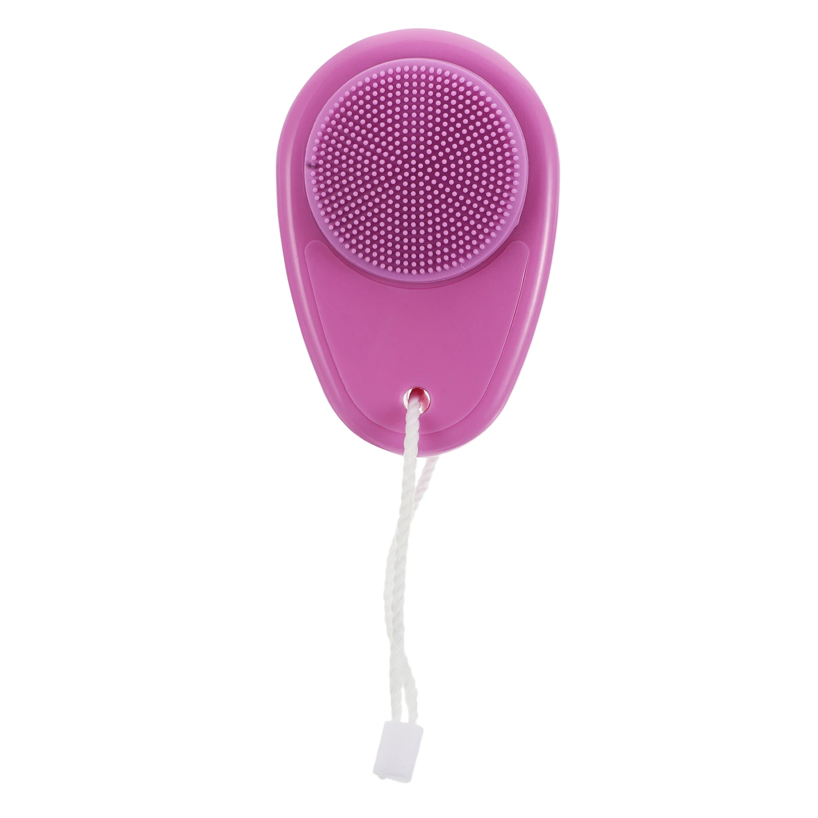 

Manual Facial Cleansing Brush Dual Sided Silicone Scrubber Purple Tool for Men Skin Care Portable Wash