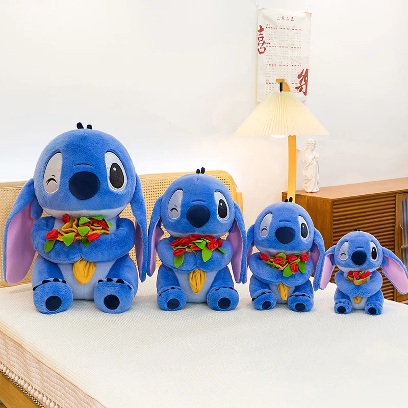 

80 см Disney Flower Stitch Плюшевая игрушка Аниме Лило и Стич Мягкие игрушки Kawaii Мультфильм Милая Стич Плюшевая кукла Аниме Игрушки Детский подарок