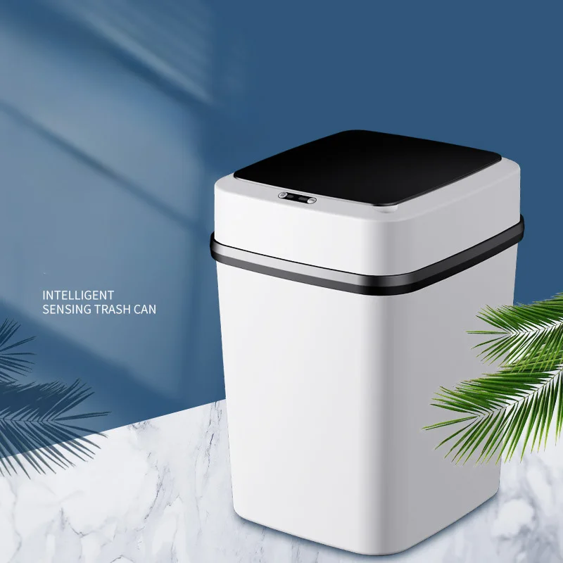 

Intelligent Garbage Bin Household With Lid Creative Fully Automatic Electric Lid Opening Large Size For Toilet Living Room