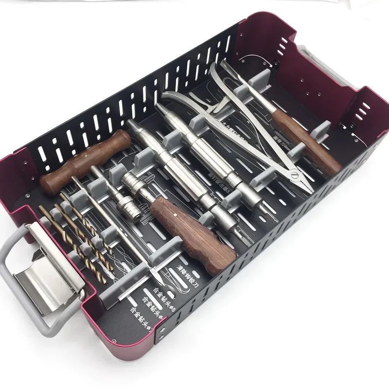 Stainless Steel Orthopedics Surgery Kit Bone Extractor Screw Broken Removal Instrument Orthopaedic Instruments 56pcs/set pet