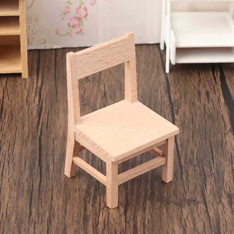 1/12 Dollhouse Miniature Chair Model Furniture Accessories For Dolls House Living Room Decoration Kids Pretend Play Toys