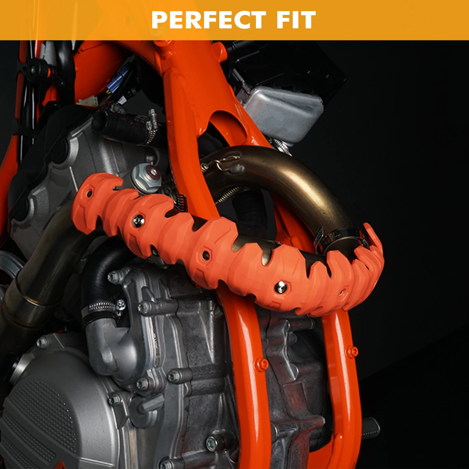 For KTM EXC 250F EXCF 450 SXF 450 SMR 450 220mm 400mm Exhaust Head Pipe Muffler Heat Shield Guard SXF EXCF SMR 250 350 450 500
