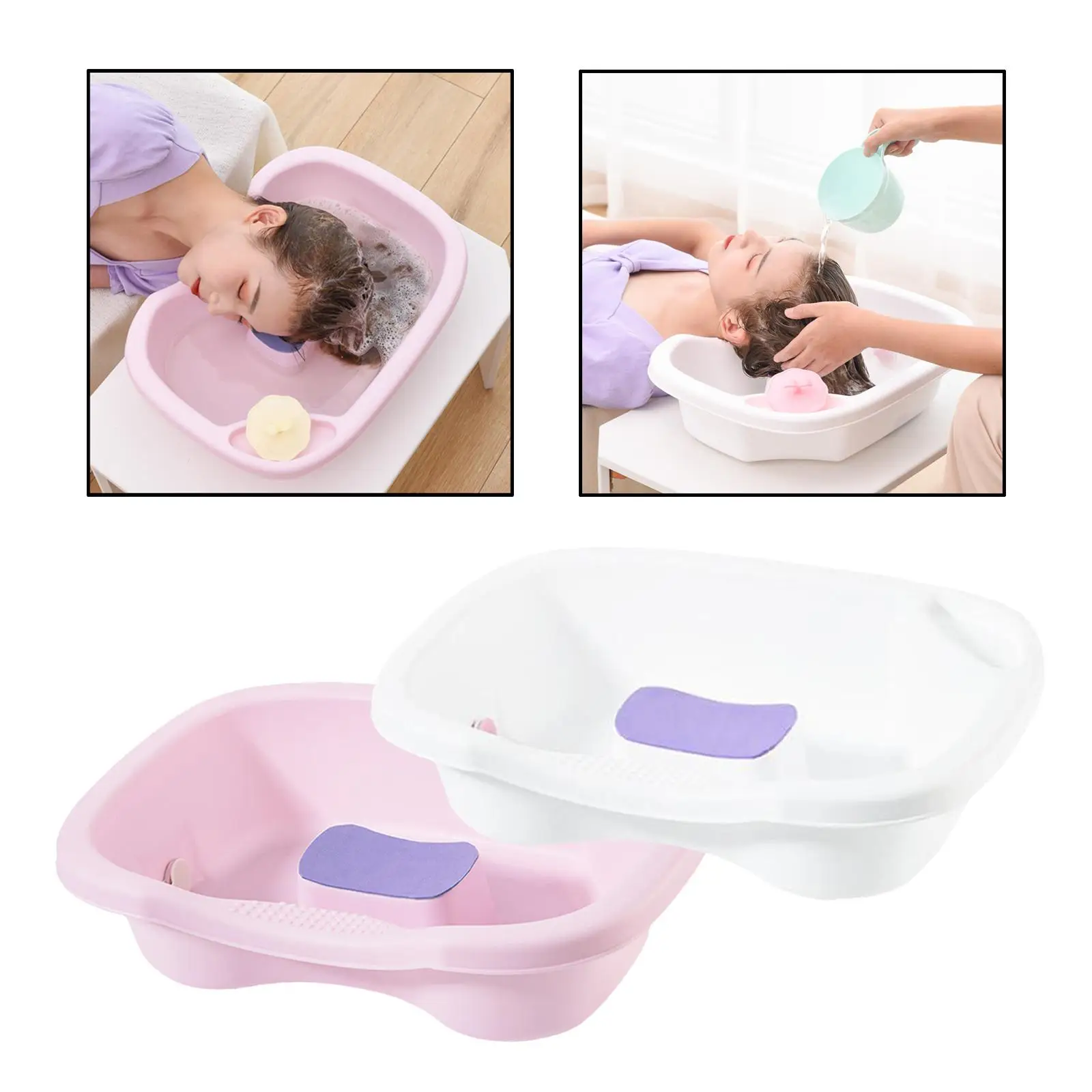 Portable Bedside Shampoo Basins with Tube for Hair Washing Disabled Patient