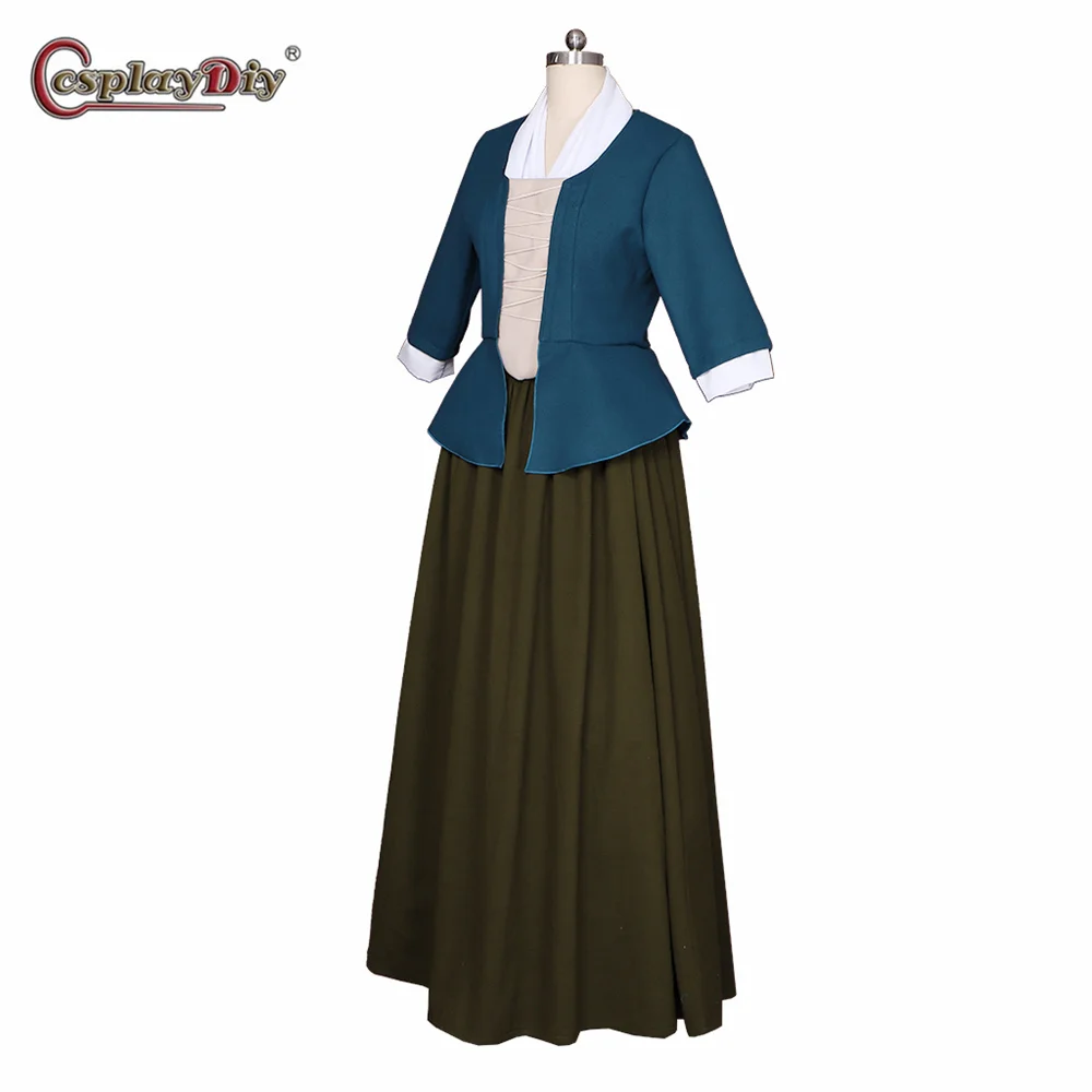 Cosplaydiy Outlander Claire Costume 18th woman riding habit Dress Hunting Dress Cosplay Women Victorian Edwardian suit