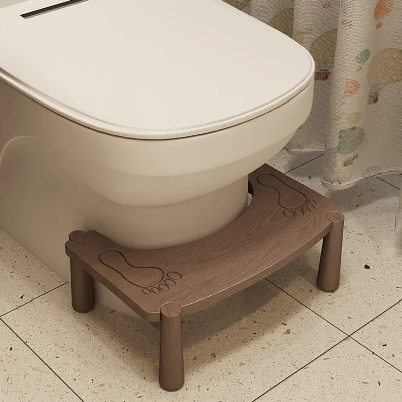 

Solid Wood Sanitary Toilet Chair: Adult Shit Squat Foot Rest for Home Living Room Children's Stool Durable and Hygienic