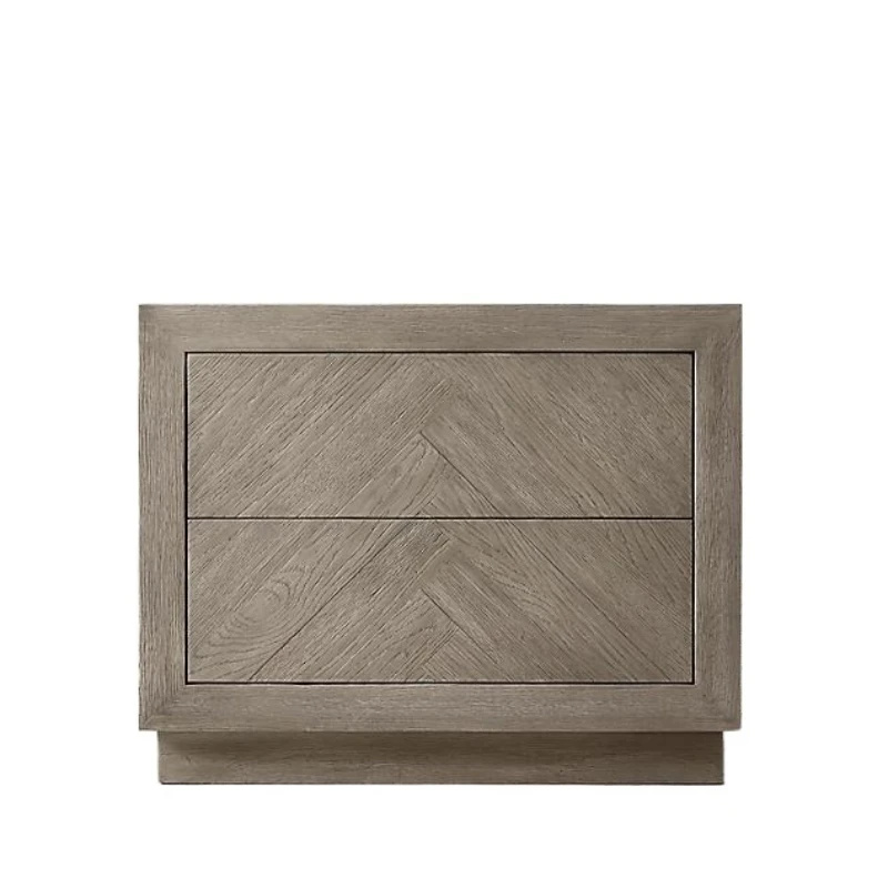 

Oak gray solid wood six-chest cabinet American light luxury bedroom drawer parquet locker modern simplicity