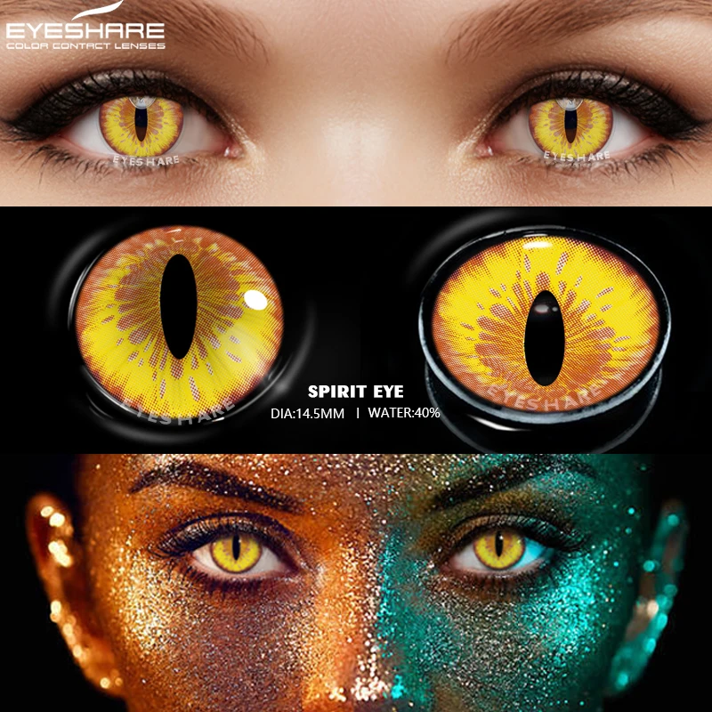 EYESHARE Cosplay Lenses Eye Makeup Color Contact Lenses for Eye Cosplay Series Cosmetics Contacted Lens for Halloween Crazy Lens