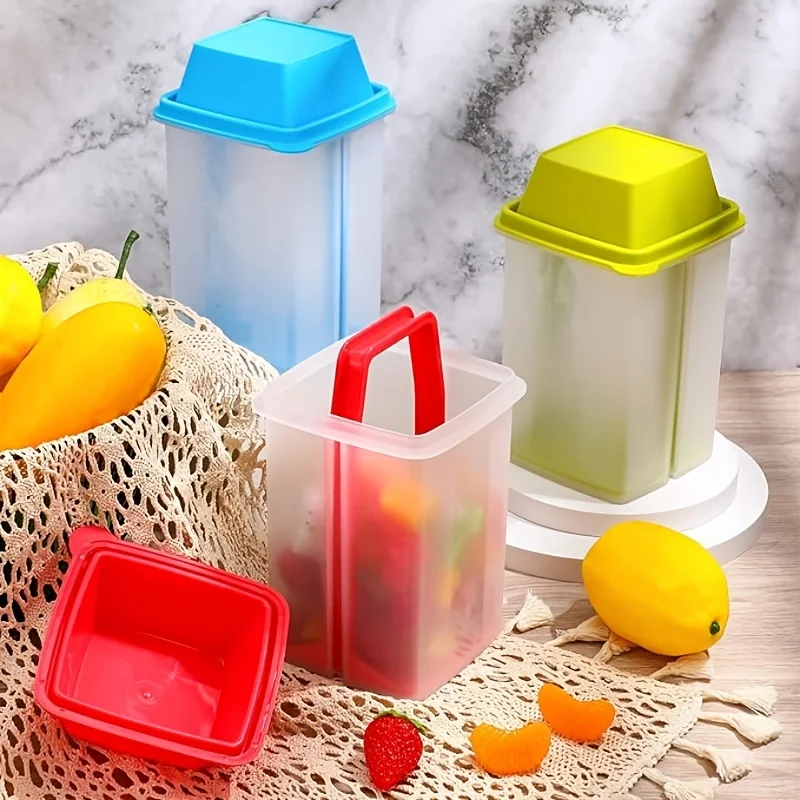 Mehrzweck-wiederverwendbares Pickle-Glas mit Sieb, Flip-Top-Deckel, Pickles-Behälter, auslaufsicher, BPA-frei, Aufbewahrungsbox für Lebensmittel, Kühlschrank