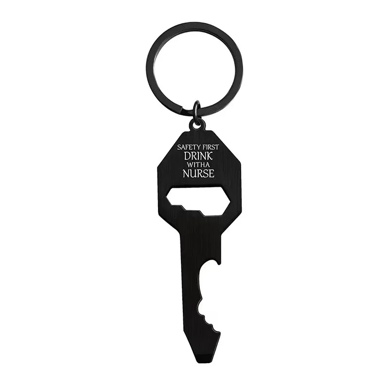 قلادة سلسلة المفاتيح: فتاحة زجاجات متعددة الوظائف، مفك براغي، مفتاح ربط – هدية مثالية لعيد الأب وعيد الميلاد وأعياد الميلاد