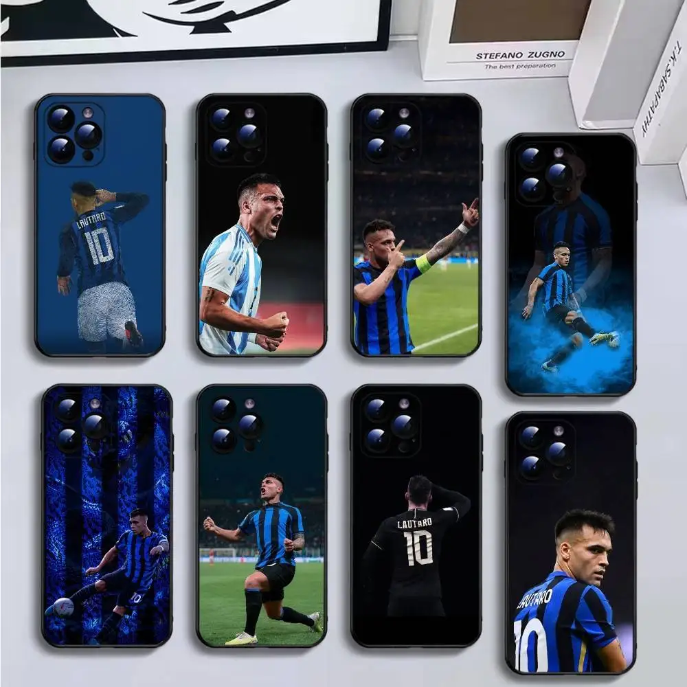 

football Lautaro Martinez Phone Case For iPhone16,15,14,13,12,11 Plus,Pro Max,XS,X,XR,SE,Mini,8,7,Soft Black Cover