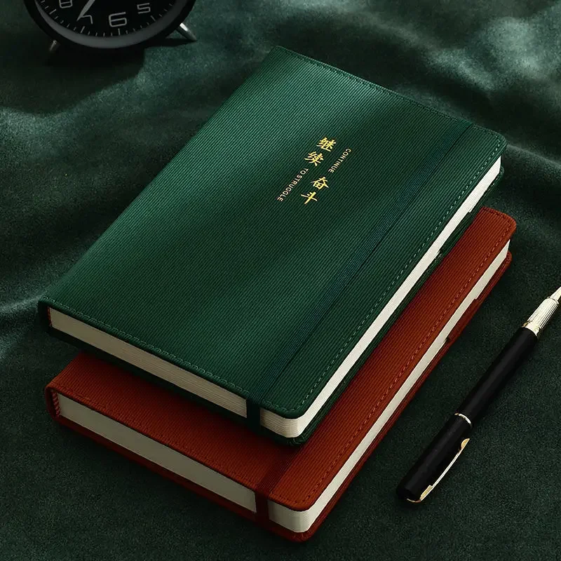 B6 192pages Notebook Super Thick College Students A5 Leather Business Notepad Stationery Retro Diary 2022