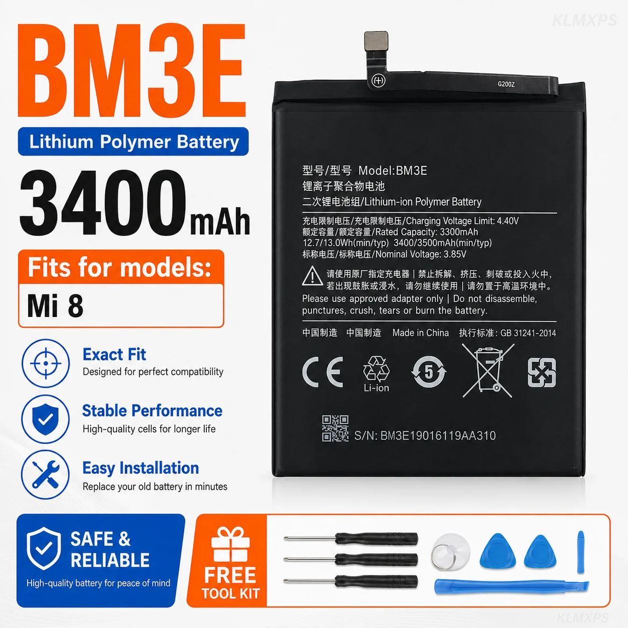 High Capacity Phone Battery BM3M BM4M BM58 BP42 Replacement Battery for Xiaomi Mi 8 9 9SE 9Lite 10 Pro 11 11T Lite Ultra