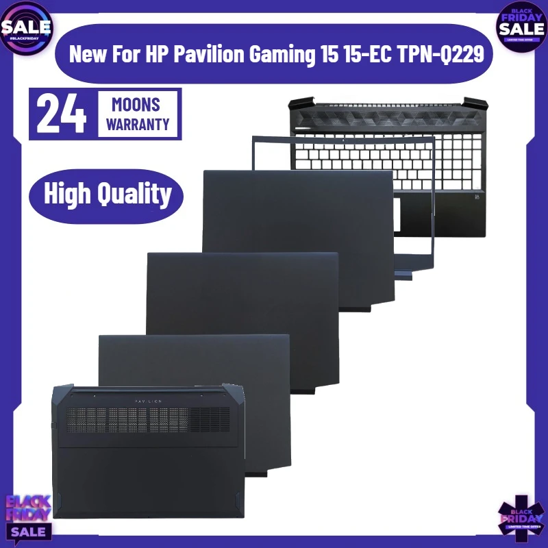 coque-arriere-lcd-pour-ordinateur-portable-hp-pavilion-gaming-15-15-ec-tpn-q229-cadre-avant-nouveau